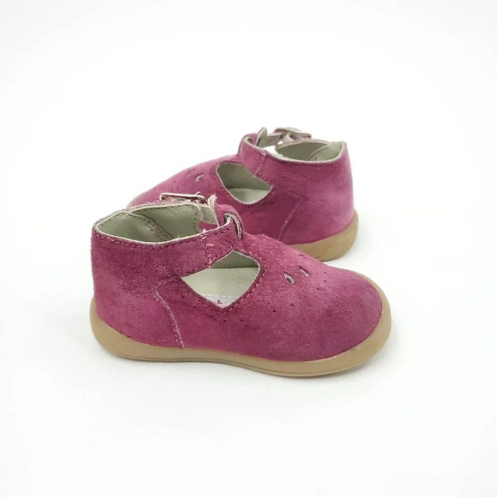 Fisher Price Baby Girl Magenta Mary Janes 2T Vintage